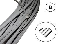 Сварочный пруток ПВХ-Н (твердый); профиль В; серый