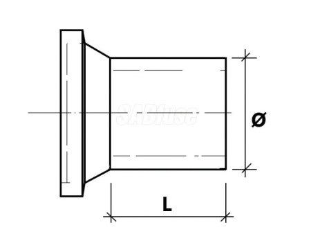 Бурт под фланец длинный PN10 SDR17 PE100 D90